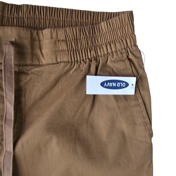 Old Navy Casual Elastic Waist Pants with Ajustable Drawcord Side Pockets Tapered - Picture 7 of 10